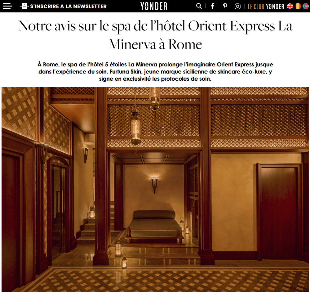 Notre avis sur le spa de l’hôtel Orient Express La Minerva à Rome